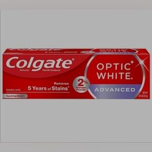 Colgate Optic White Advanced Toothpaste - Red & Purple Packaging